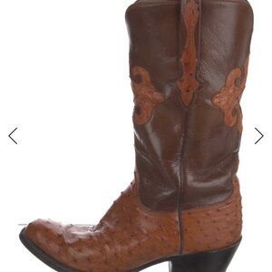 1883 by Luccehe ostrich leather boots, women